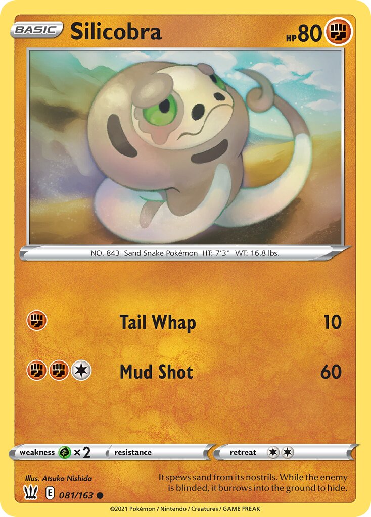 Silicobra 081/163 — Battle Styles (English Pokémon TCG card)
