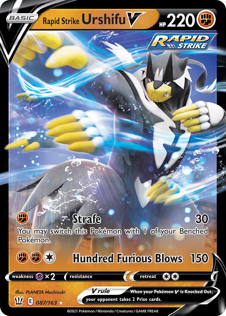 Rapid Strike Urshifu V 087/163 — Battle Styles (English Pokémon TCG card)