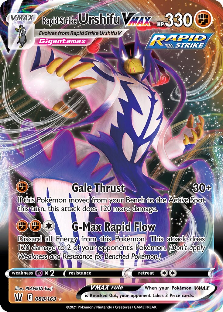 Rapid Strike Urshifu VMAX 088/163 — Battle Styles (English Pokémon TCG card)