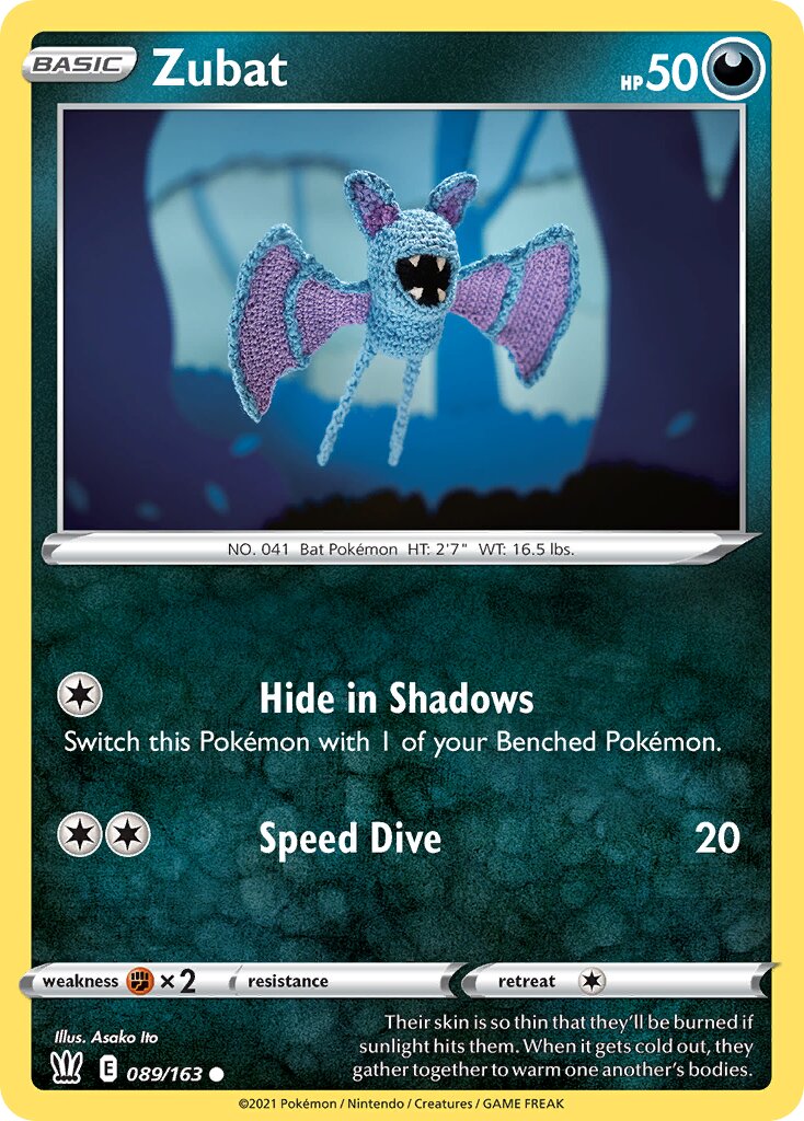 Zubat 089/163 — Battle Styles (English Pokémon TCG card)