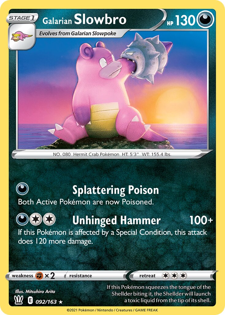 Galarian Slowbro 092/163 — Battle Styles (English Pokémon TCG card)