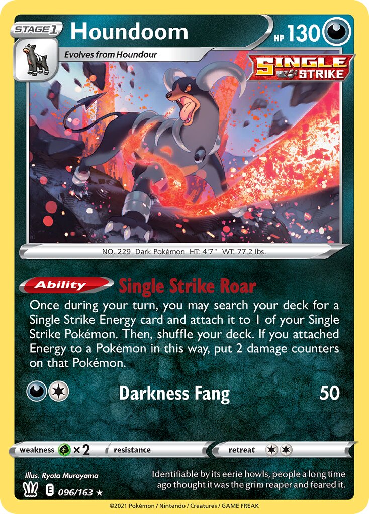 Houndoom 096/163 — Battle Styles (English Pokémon TCG card)