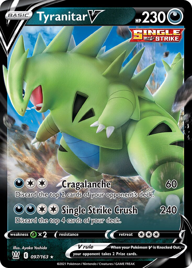 Tyranitar V 097/163 — Battle Styles (English Pokémon TCG card)