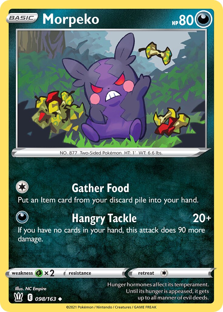 Morpeko 098/163 — Battle Styles (English Pokémon TCG card)