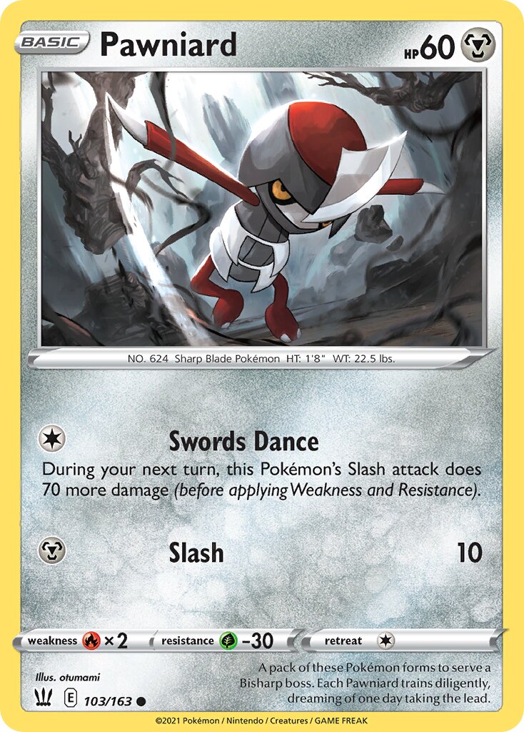 Pawniard 103/163 — Battle Styles (English Pokémon TCG card)