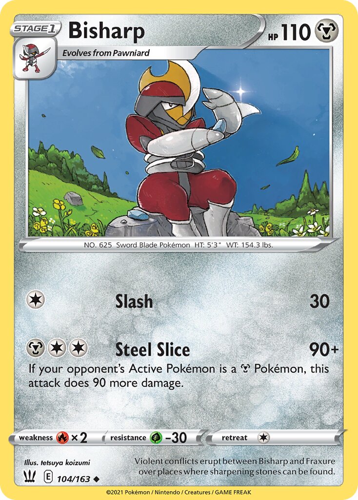 Bisharp 104/163 — Battle Styles (English Pokémon TCG card)