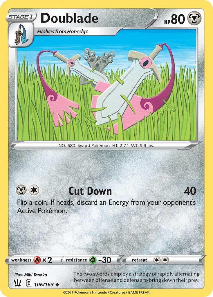 Doublade 106/163 — Battle Styles (English Pokémon TCG card)