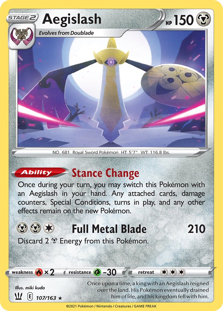 Aegislash 107/163 — Battle Styles (English Pokémon TCG card)