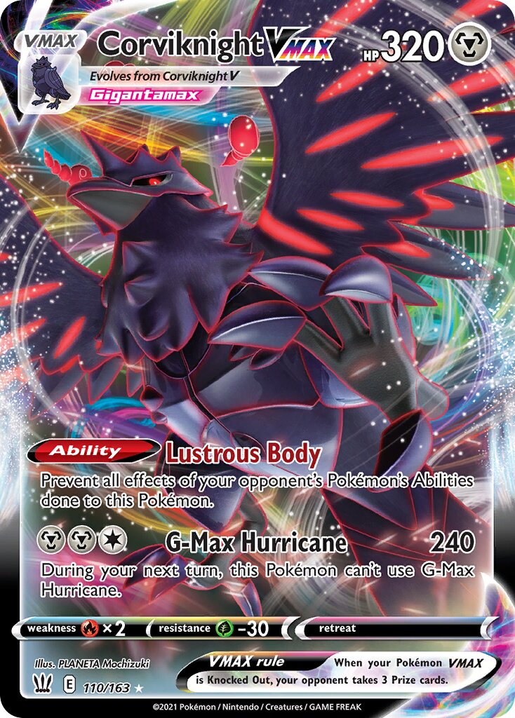 Corviknight VMAX 110/163 — Battle Styles (English Pokémon TCG card)
