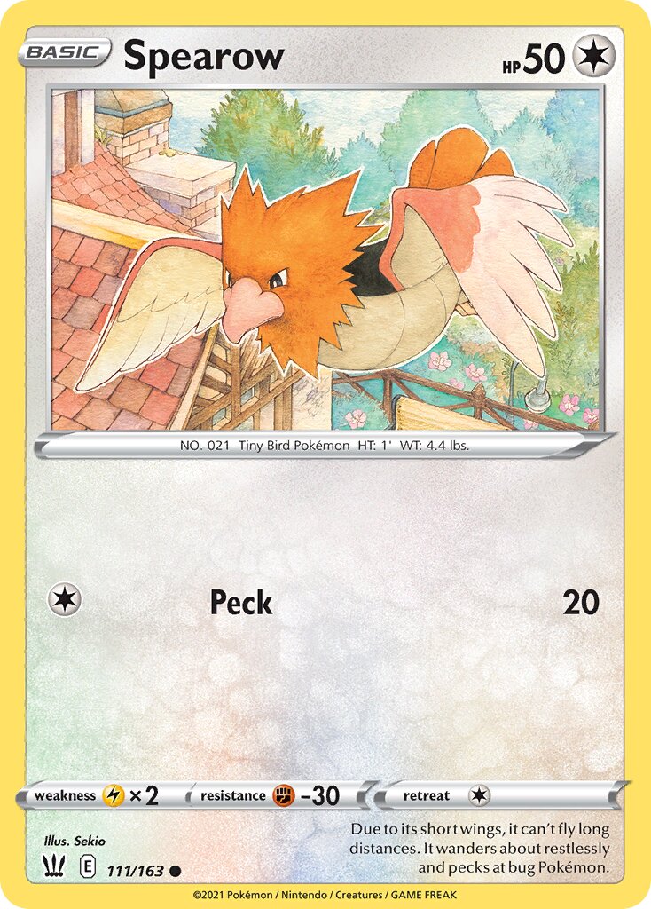 Spearow 111/163 — Battle Styles (English Pokémon TCG card)