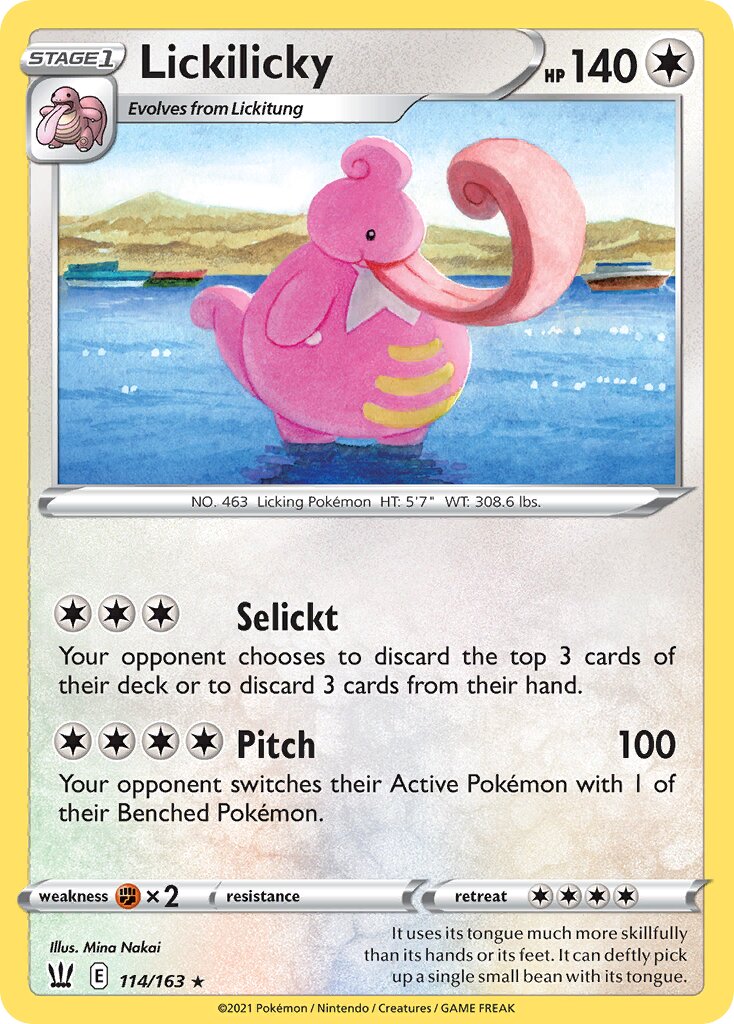 Lickilicky 114/163 — Battle Styles (English Pokémon TCG card)