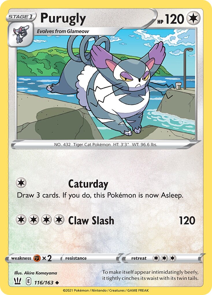 Purugly 116/163 — Battle Styles (English Pokémon TCG card)