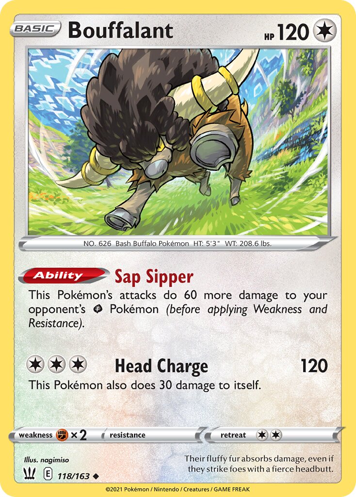 Bouffalant 118/163 — Battle Styles (English Pokémon TCG card)
