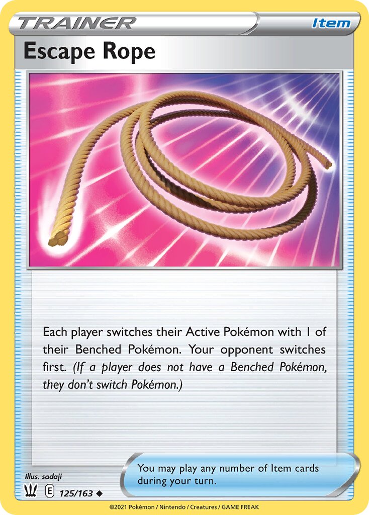 Escape Rope 125/163 — Battle Styles (English Pokémon TCG card)