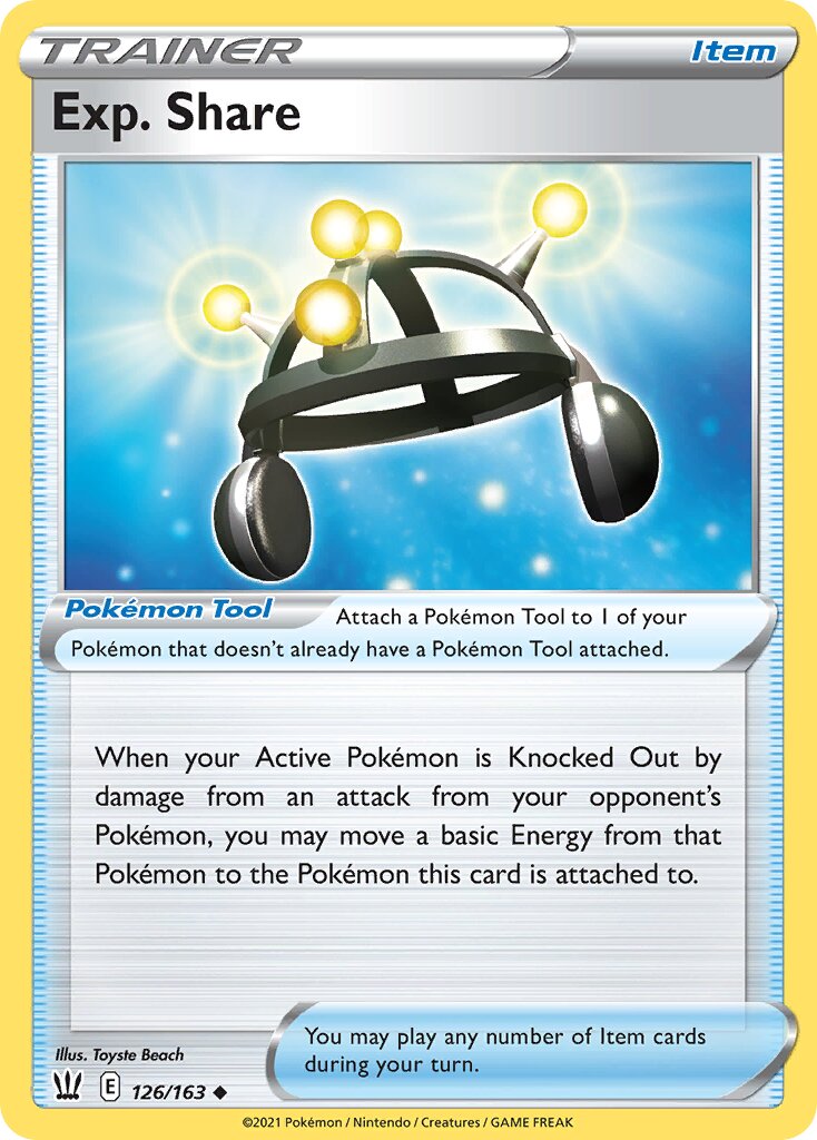 Exp. Share 126/163 — Battle Styles (English Pokémon TCG card)