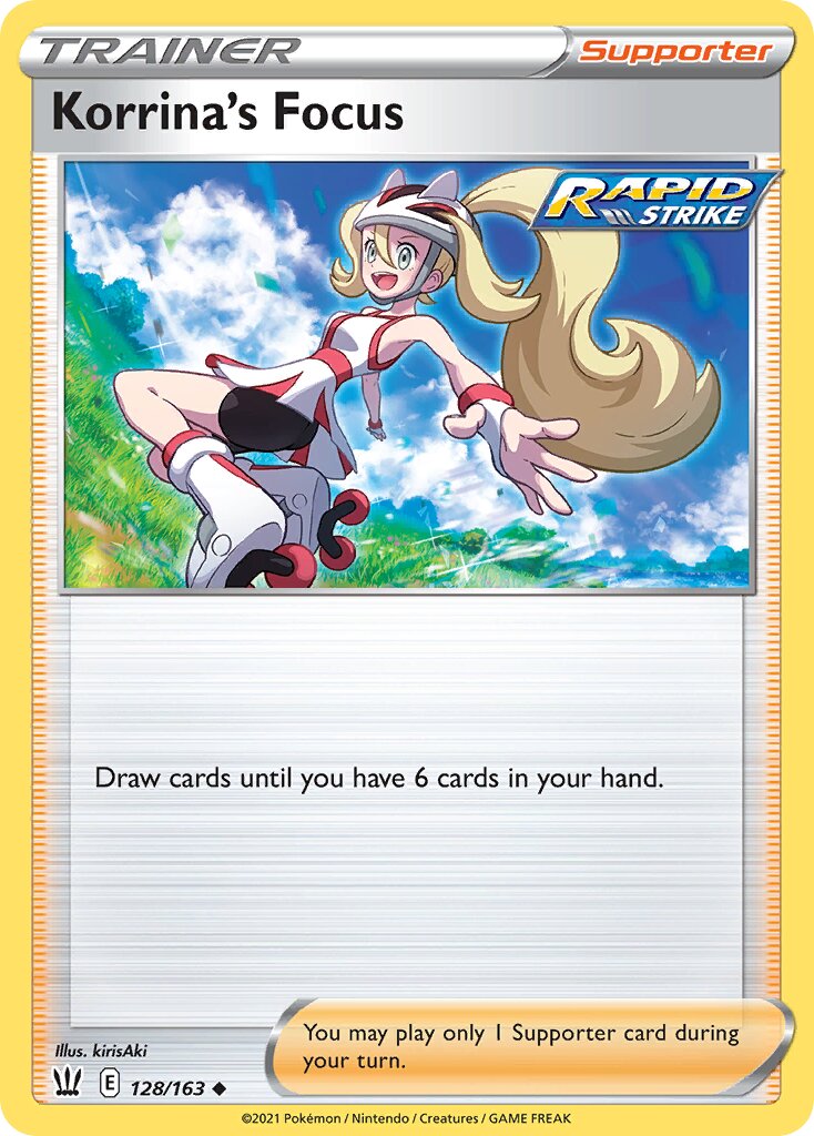 Korrina's Focus 128/163 — Battle Styles (English Pokémon TCG card)