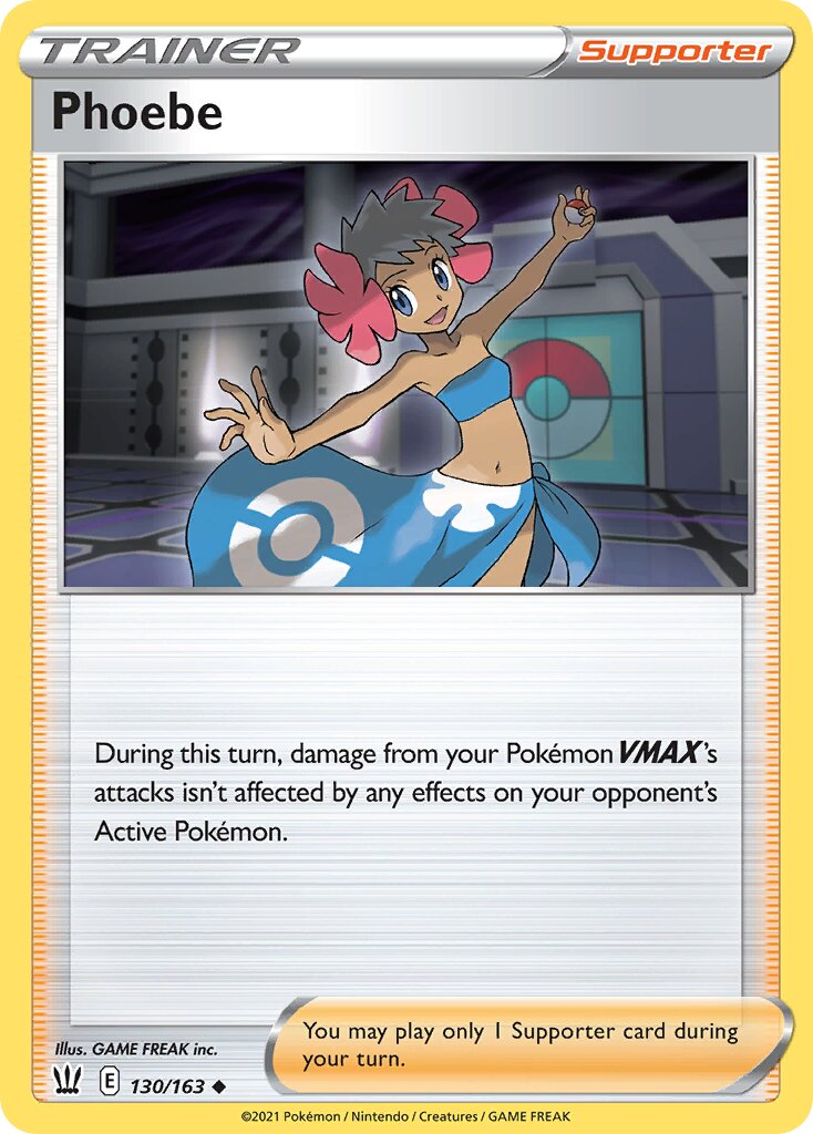Phoebe 130/163 — Battle Styles (English Pokémon TCG card)