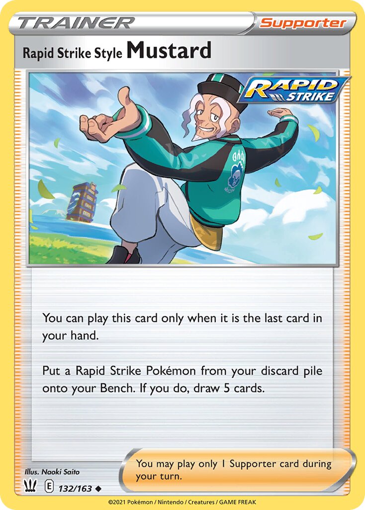 Rapid Strike Style Mustard 132/163 — Battle Styles (English Pokémon TCG card)