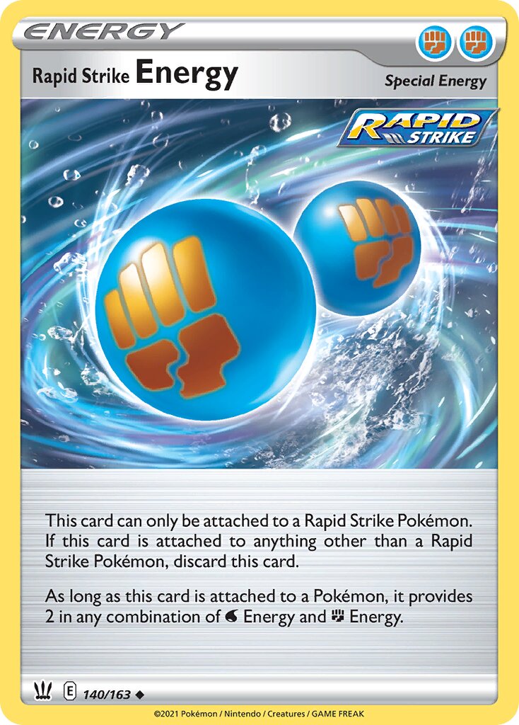 Rapid Strike Energy 140/163 — Battle Styles (English Pokémon TCG card)
