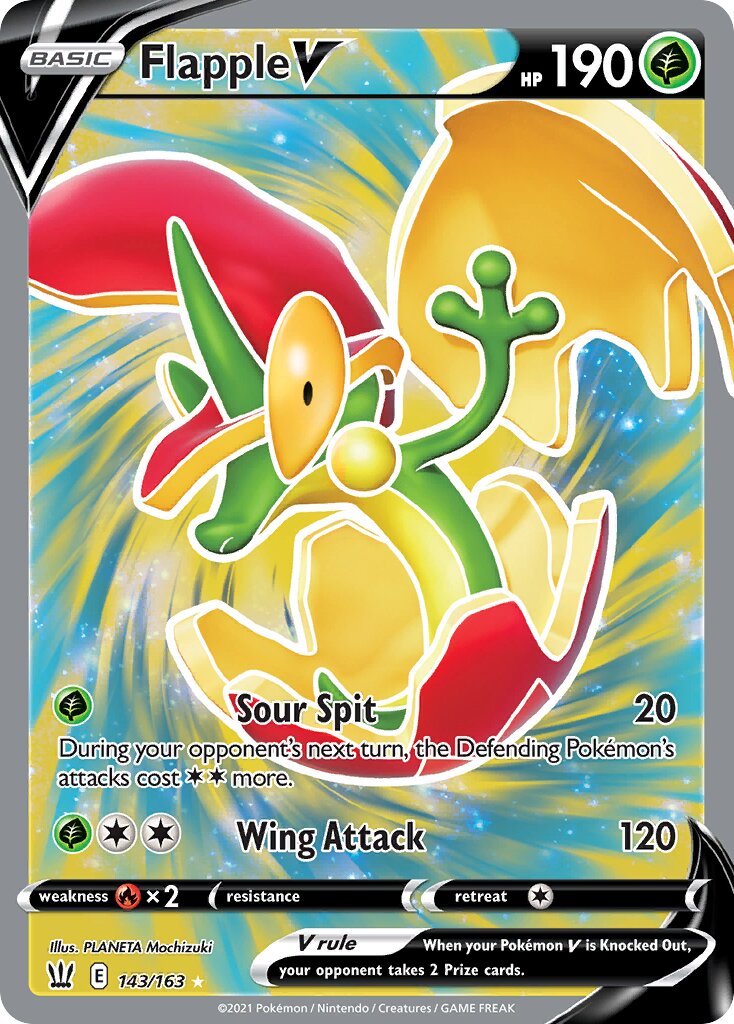 Flapple V 143/163 — Battle Styles (English Pokémon TCG card)