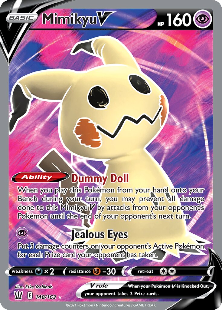 Mimikyu V 148/163 — Battle Styles (English Pokémon TCG card)