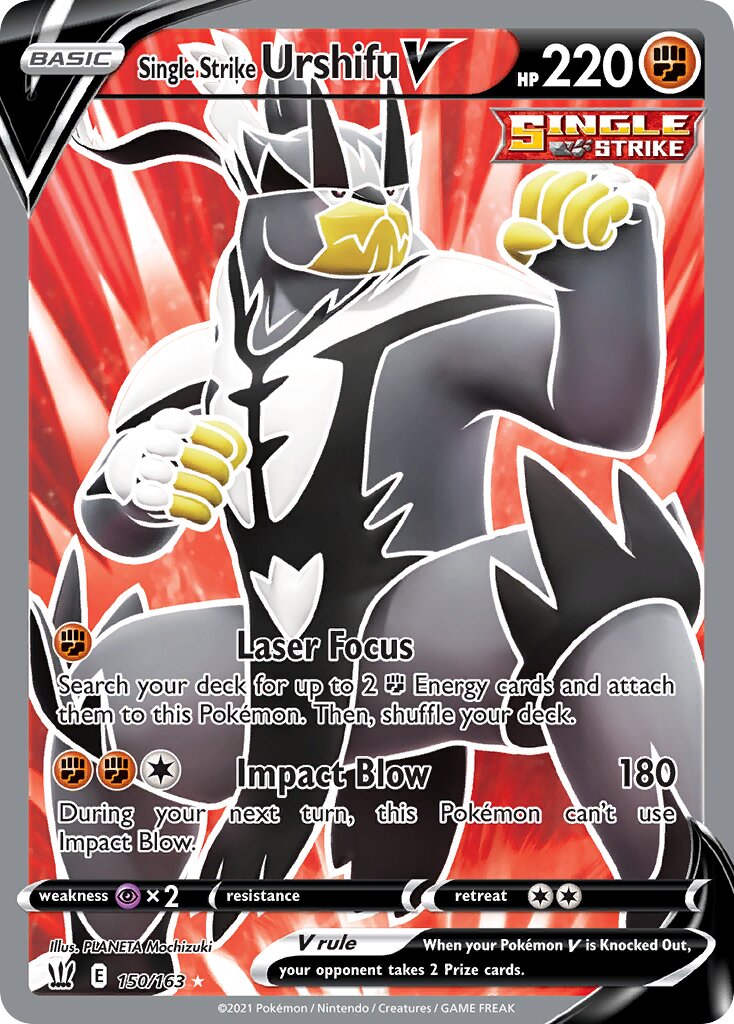 Single Strike Urshifu V 150/163 — Battle Styles (English Pokémon TCG card)