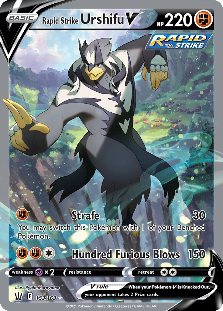 Rapid Strike Urshifu V 153/163 — Battle Styles (English Pokémon TCG card)