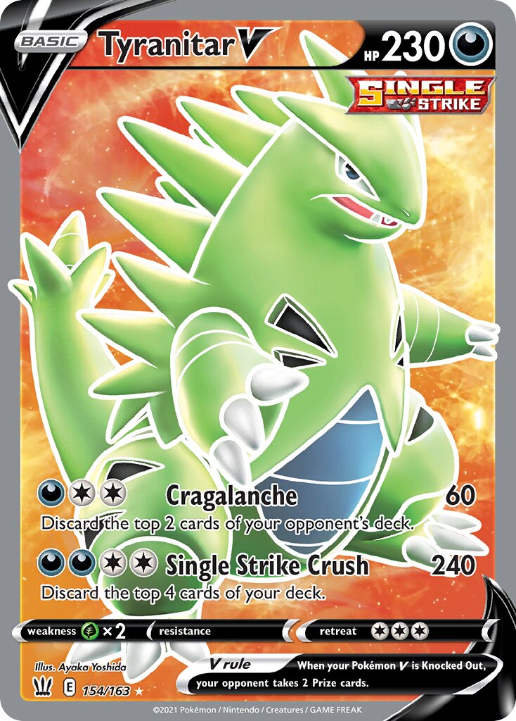 Tyranitar V 154/163 — Battle Styles (English Pokémon TCG card)