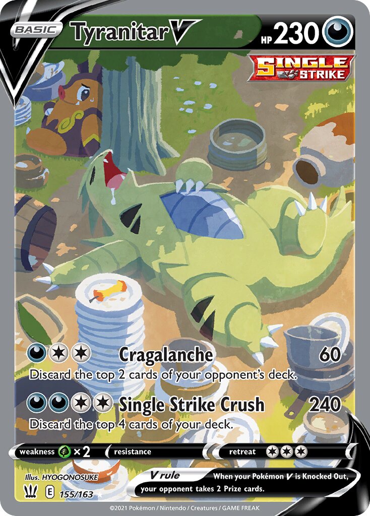 Tyranitar V 155/163 — Battle Styles (English Pokémon TCG card)