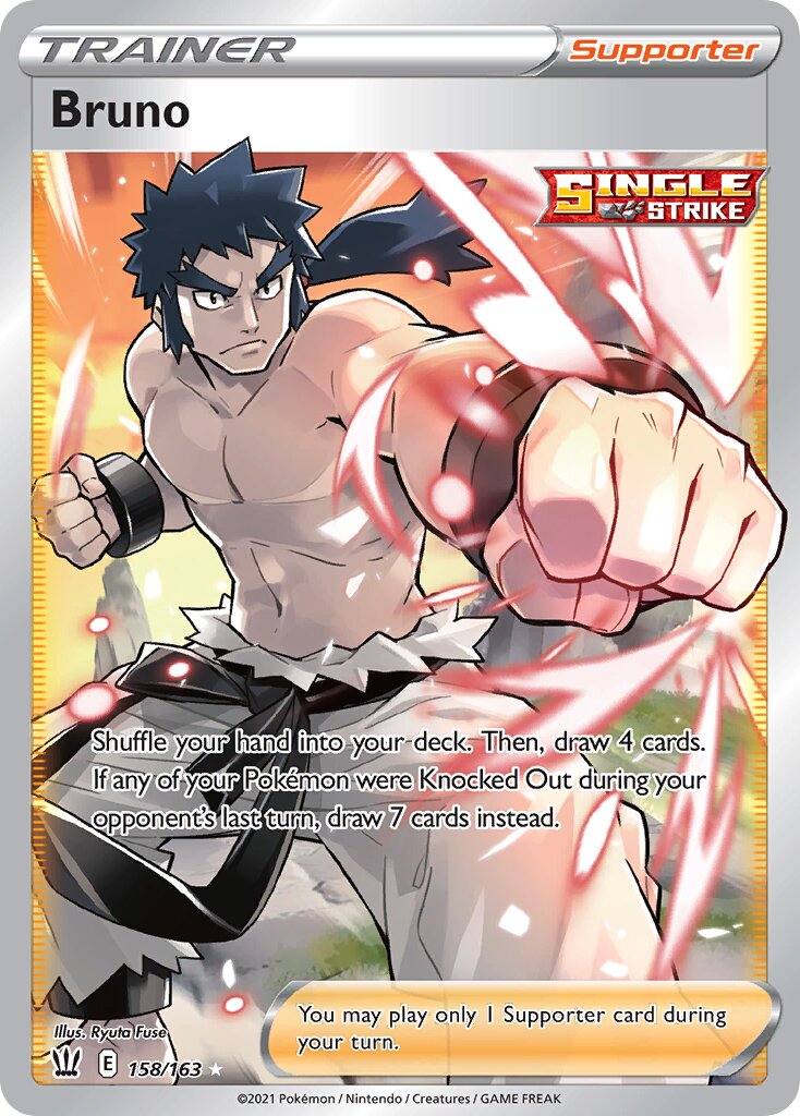 Bruno 158/163 — Battle Styles (English Pokémon TCG card)