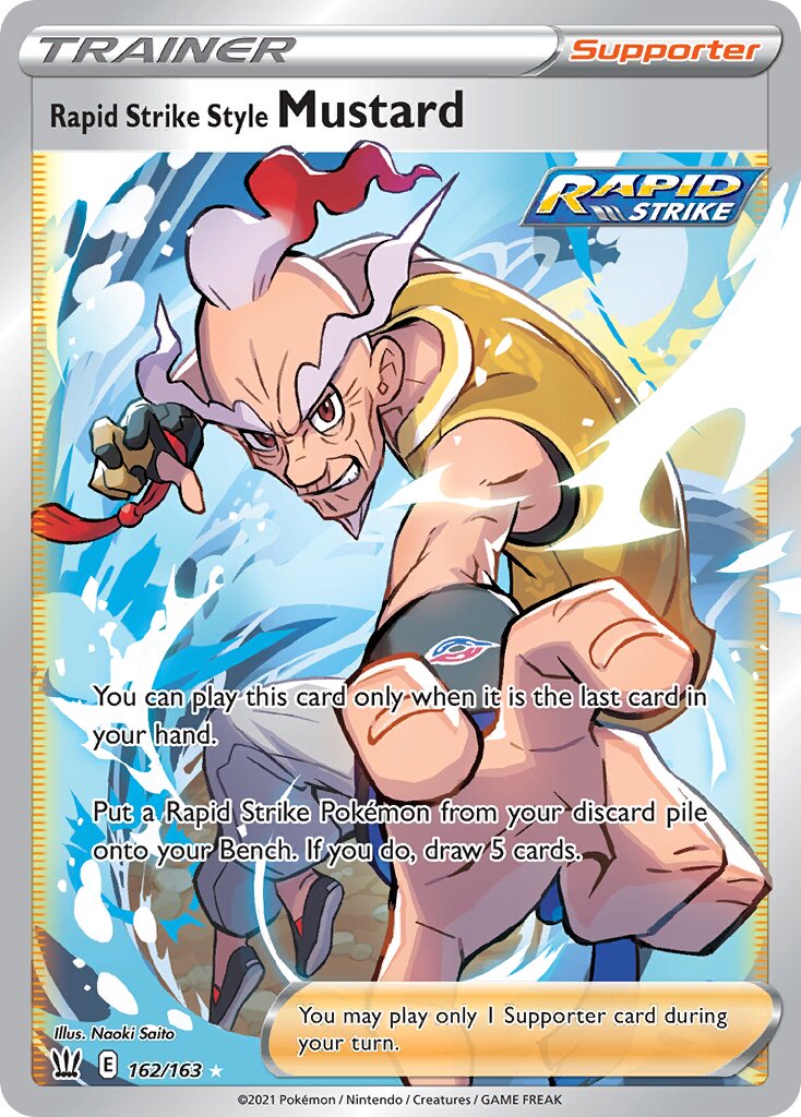 Rapid Strike Style Mustard 162/163 — Battle Styles (English Pokémon TCG card)