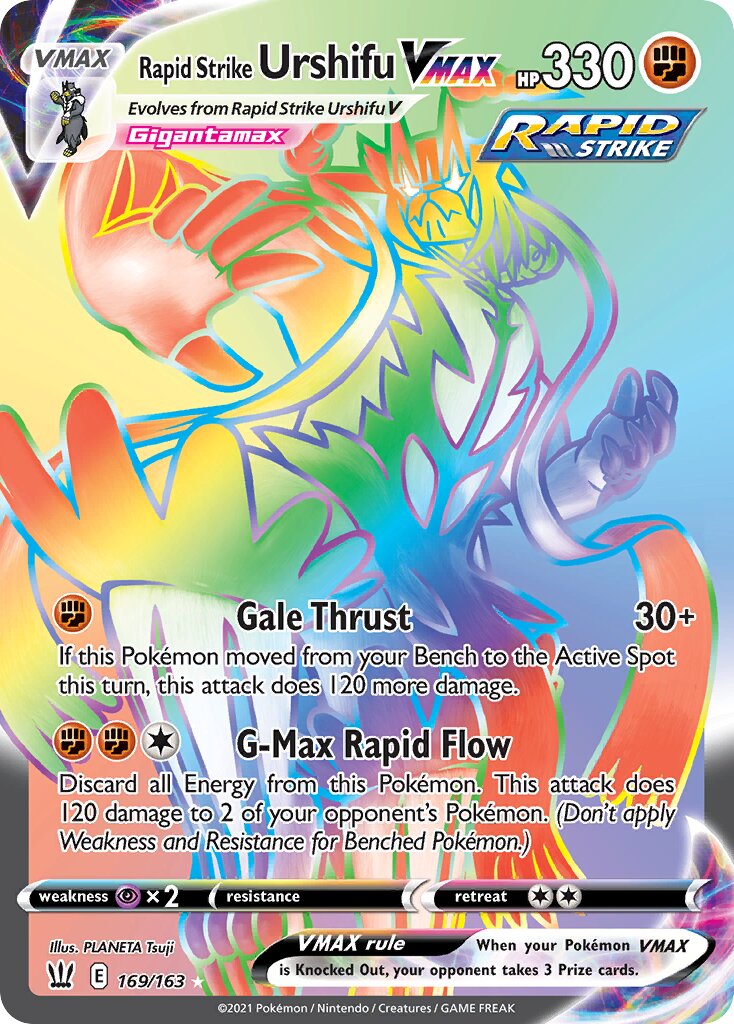 Rapid Strike Urshifu VMAX 169/163 — Battle Styles (English Pokémon TCG card)