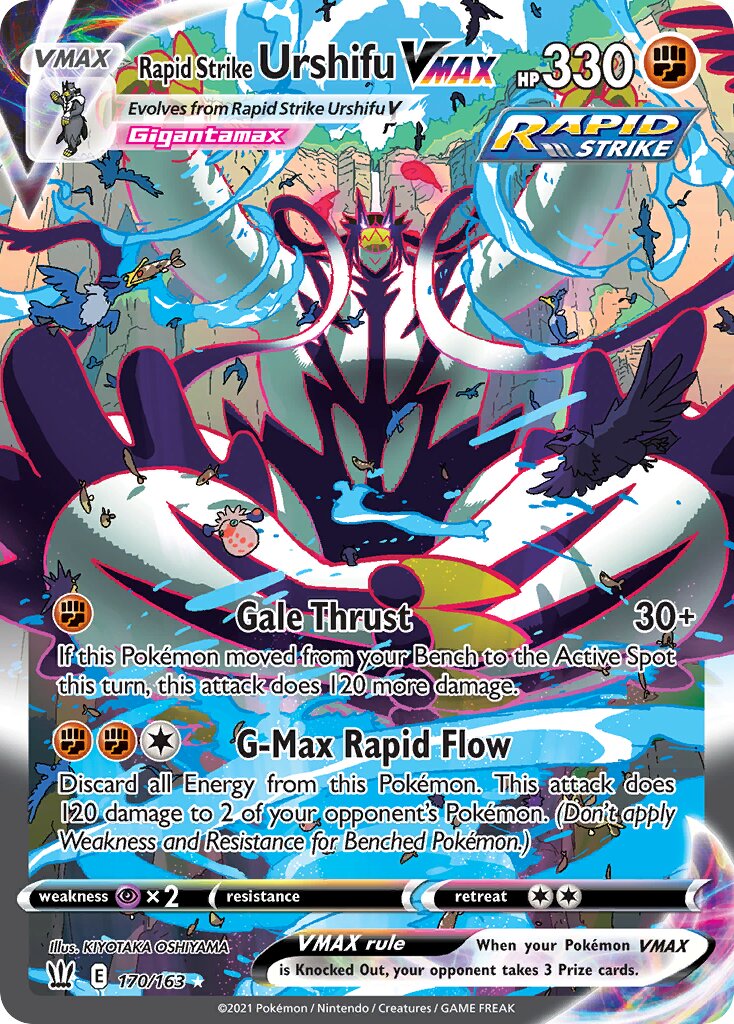 Rapid Strike Urshifu VMAX 170/163 — Battle Styles (English Pokémon TCG card)