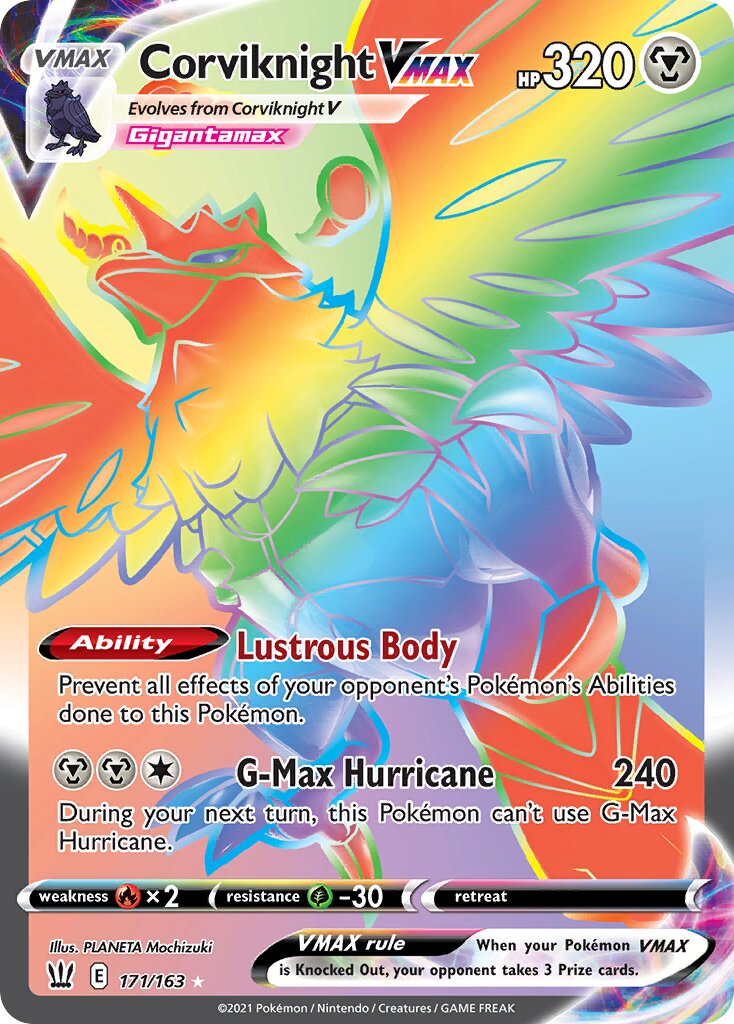 Corviknight VMAX 171/163 — Battle Styles (English Pokémon TCG card)