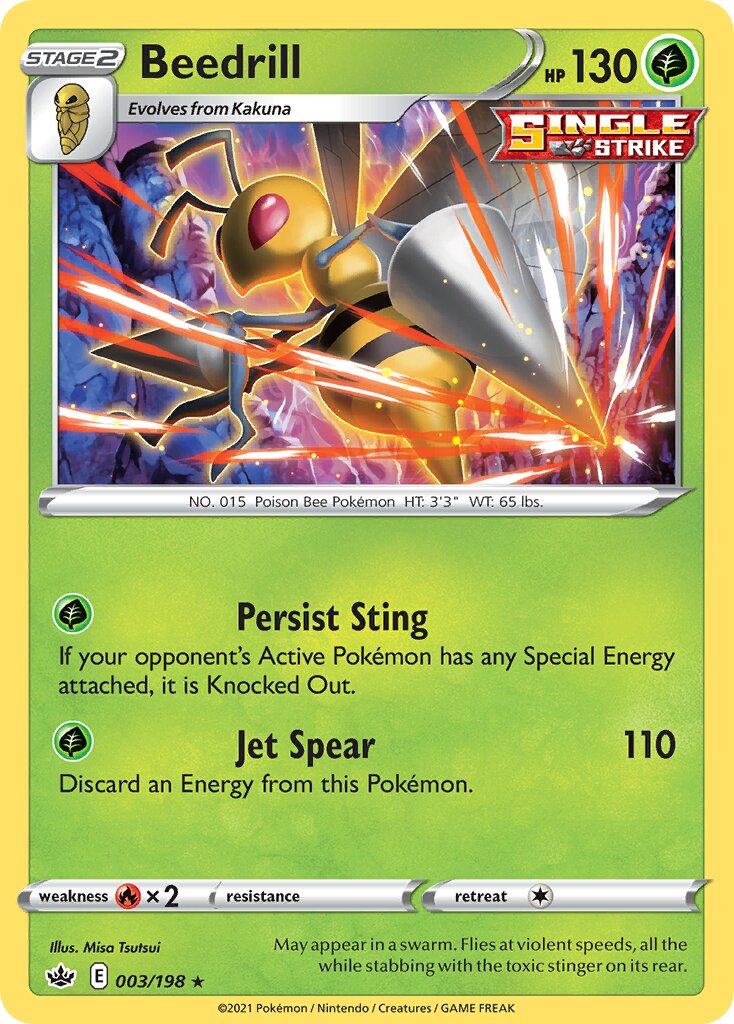 Beedrill 003/198 — Chilling Reign (English Pokémon TCG card)
