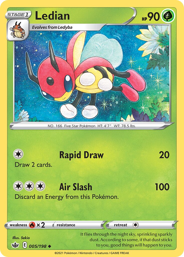 Ledian 005/198 — Chilling Reign (English Pokémon TCG card)