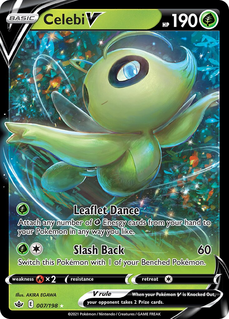 Celebi V 007/198 — Chilling Reign (English Pokémon TCG card)