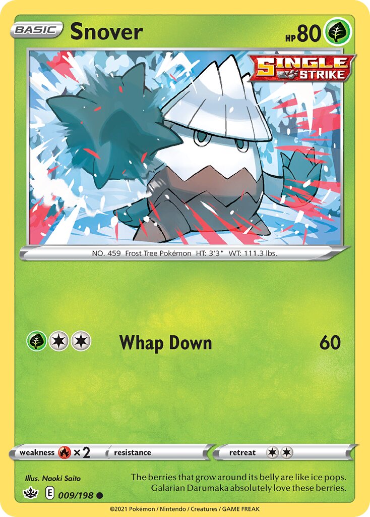 Snover 009/198 — Chilling Reign (English Pokémon TCG card)