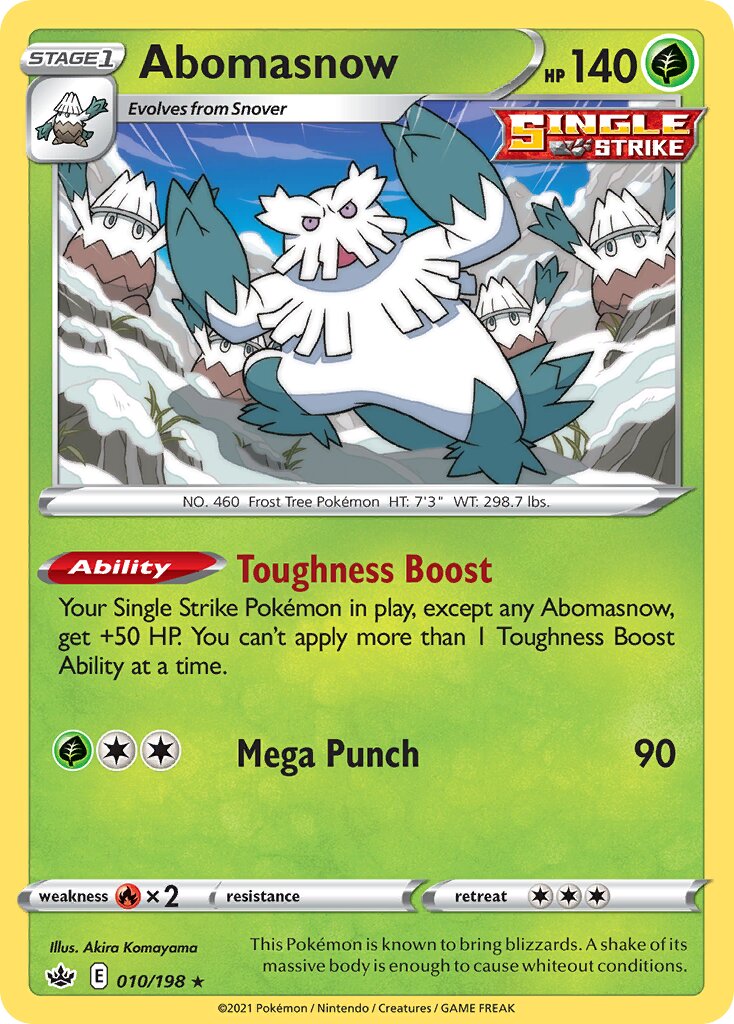 Abomasnow 010/198 — Chilling Reign (English Pokémon TCG card)