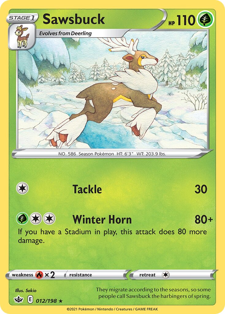 Sawsbuck 012/198 — Chilling Reign (English Pokémon TCG card)