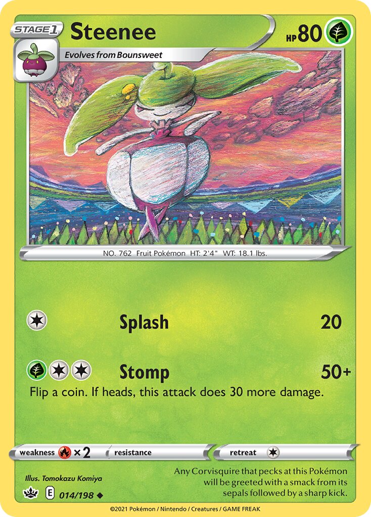 Steenee 014/198 — Chilling Reign (English Pokémon TCG card)