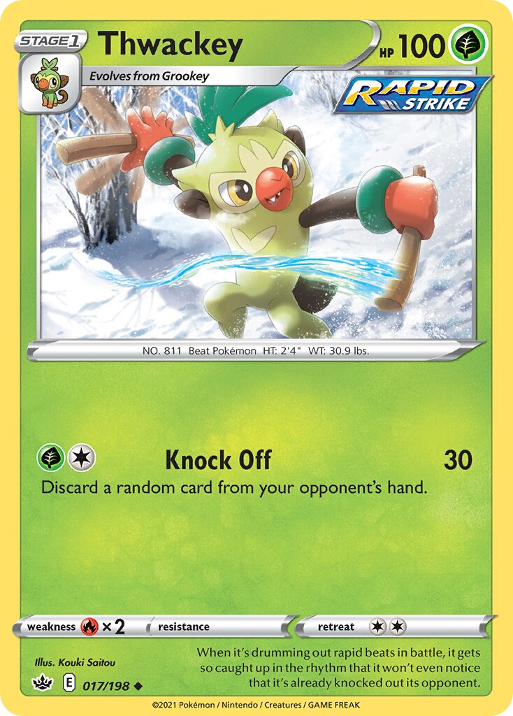 Thwackey 017/198 — Chilling Reign (English Pokémon TCG card)