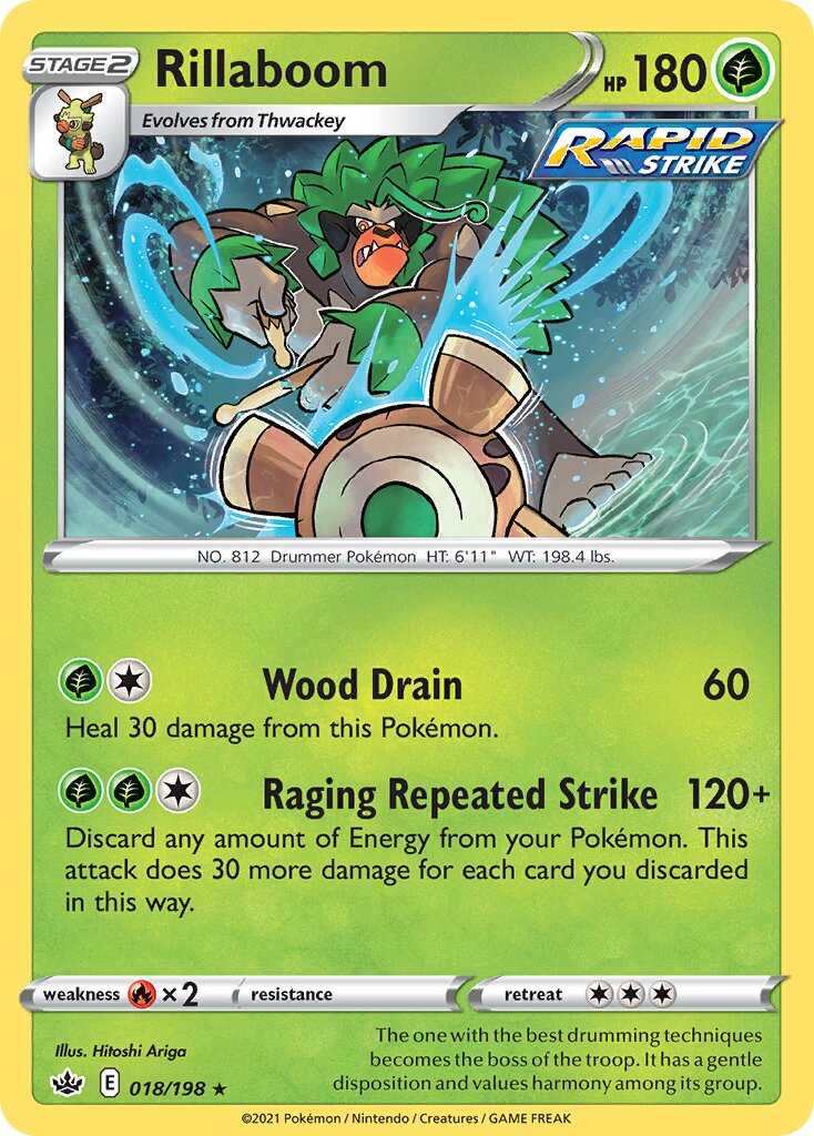Rillaboom 018/198 — Chilling Reign (English Pokémon TCG card)