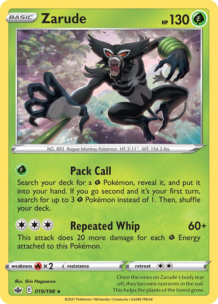 Zarude 019/198 — Chilling Reign (English Pokémon TCG card)