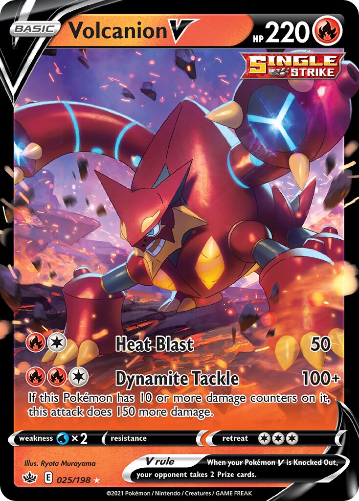 Volcanion V 025/198 — Chilling Reign (English Pokémon TCG card)