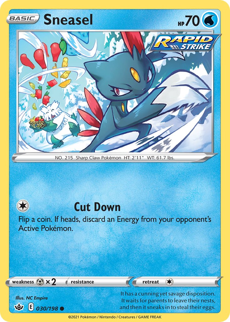 Sneasel 030/198 — Chilling Reign (English Pokémon TCG card)