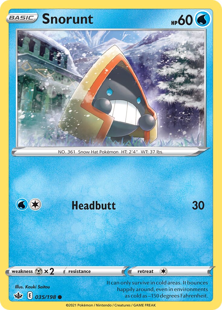 Snorunt 035/198 — Chilling Reign (English Pokémon TCG card)