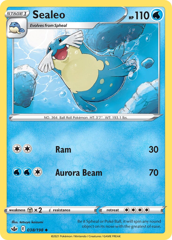 Sealeo 038/198 — Chilling Reign (English Pokémon TCG card)
