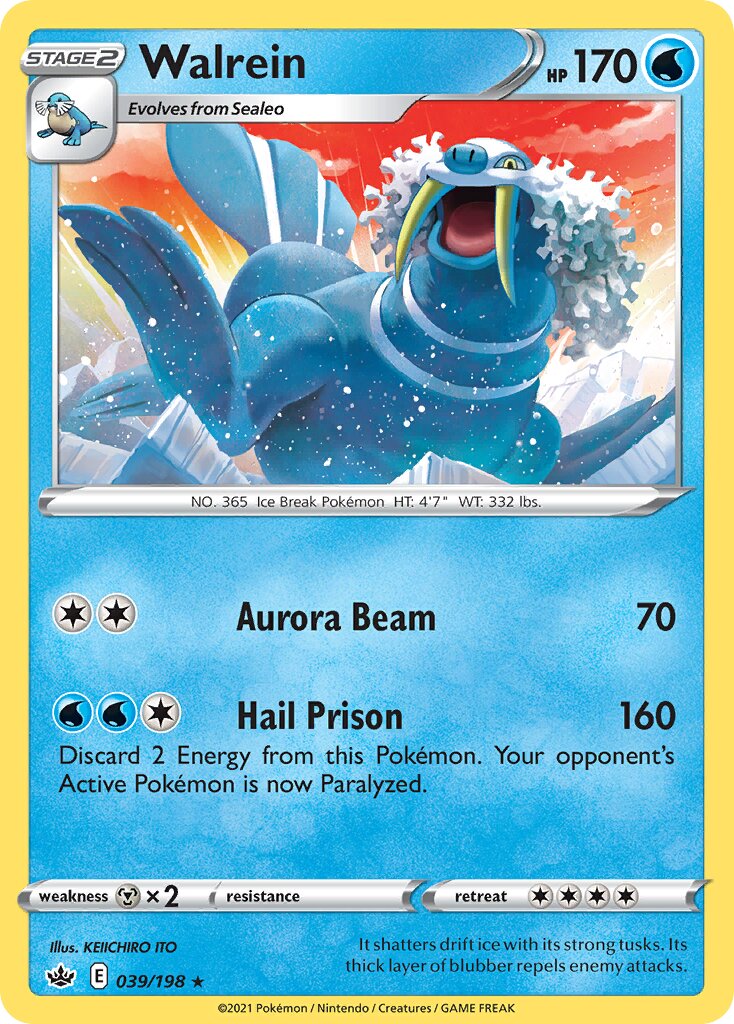 Walrein 039/198 — Chilling Reign (English Pokémon TCG card)