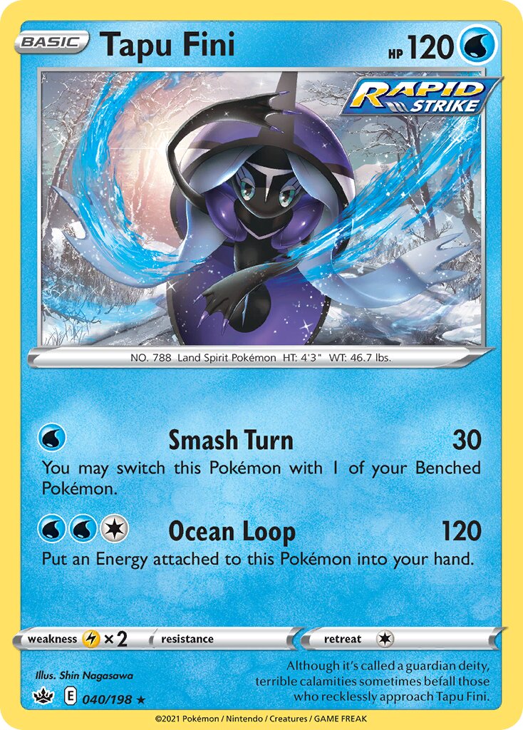 Tapu Fini 040/198 — Chilling Reign (English Pokémon TCG card)